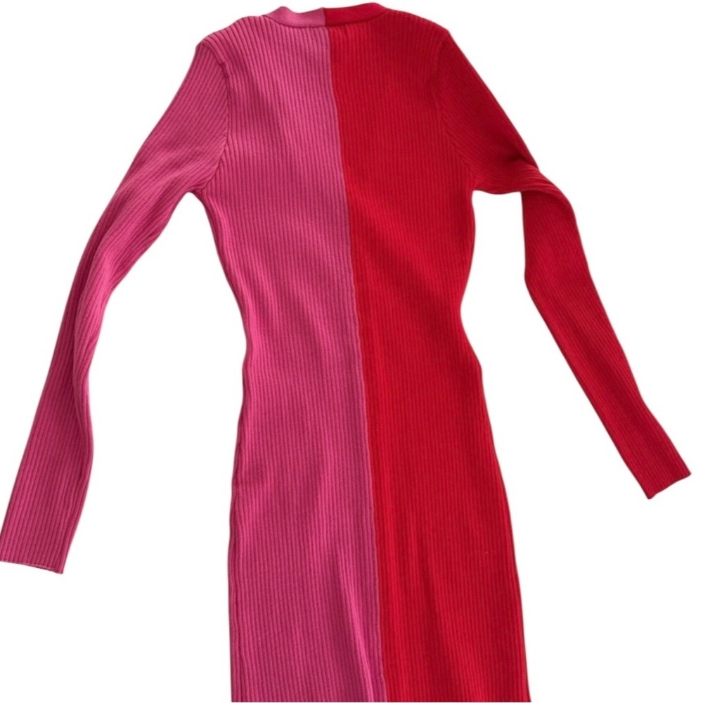 Juniper Blu Colorblock Ribbed Button Front Midi Dress - Picture 7 of 9